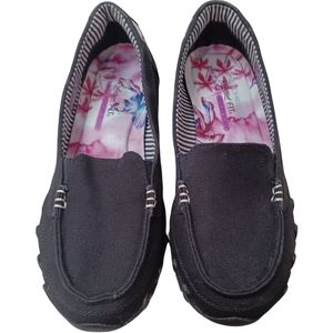 SKECHERS Memory Foam Slip On Loafer Shoes Black size 8